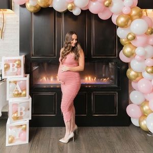 PinkBlush Mauve One Shoulder Maternity Dress